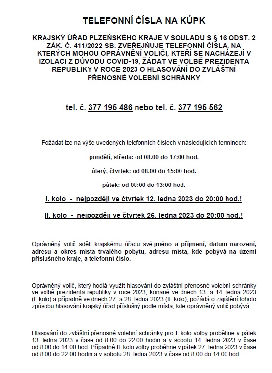 Hlasování do přenosné volební schránky